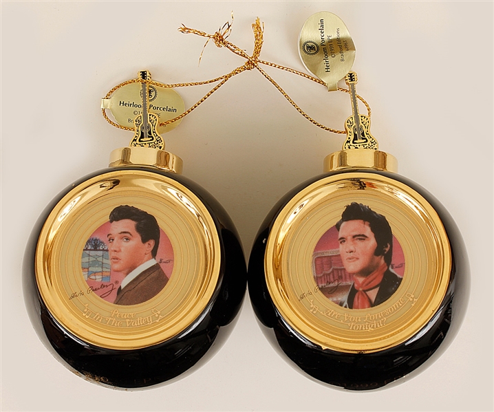 Elvis Presley Original Heirloom Porcelain Christmas Ornaments