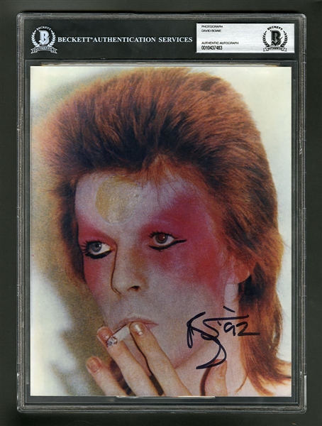 David Bowie Signed Picture Certified by Beckett
