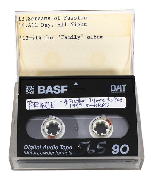 Prince Original Unreleased "A Better Place to Die (1999 Outtakes)" Demo Digital Audio Tape (DAT)