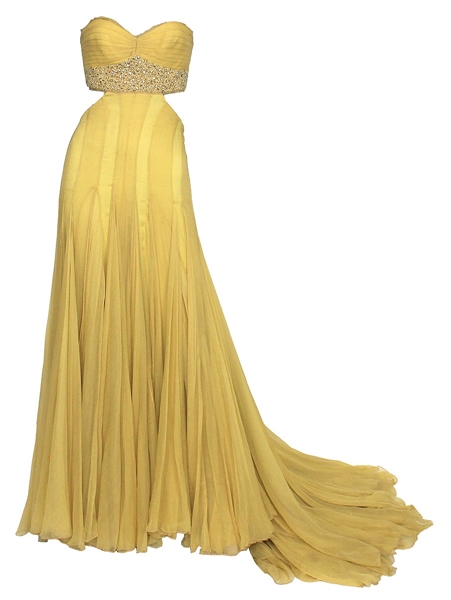 Ashanti 2007 American Music Awards Worn Max Azria Atelier Custom Yellow Gown