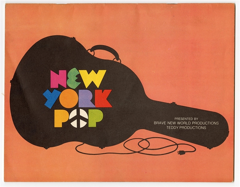 Jimi Hendrix Original 1970 New York Pop Concert Program 