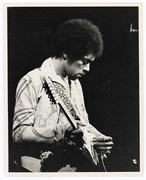 Jimi Hendrix 1969 New Years Eve at the Fillmore East Joe Sia Stamped Original Photograph