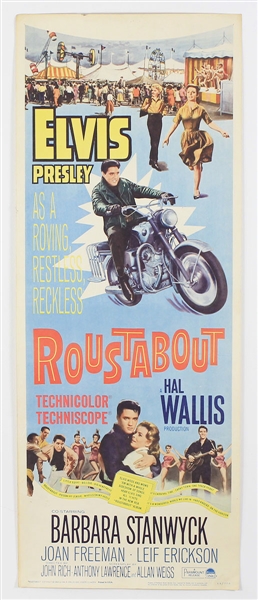 Elvis Presley Original "Roustabout" U.S. Movie Insert Poster