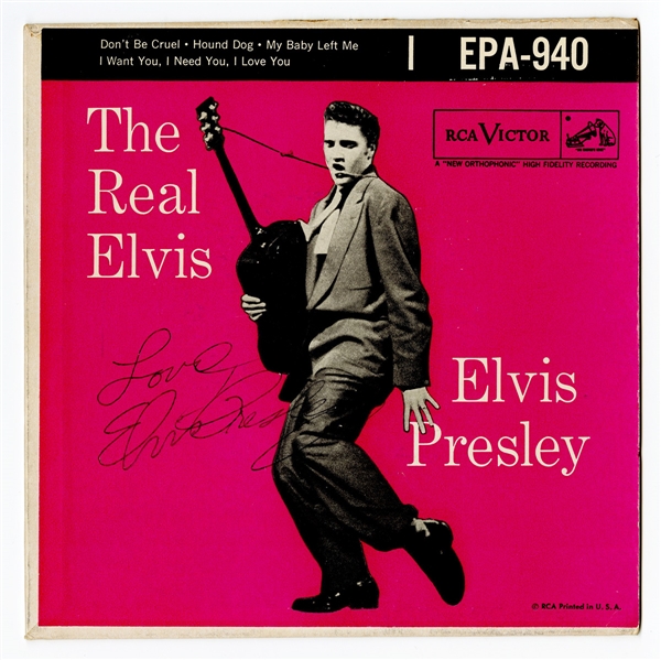 Elvis Presley Signed "The Real Elvis Presley" 45 Record