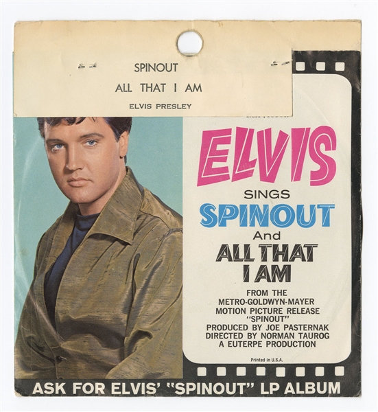 Elvis Presley "Spinout/All That I Am" Original 45 Record 