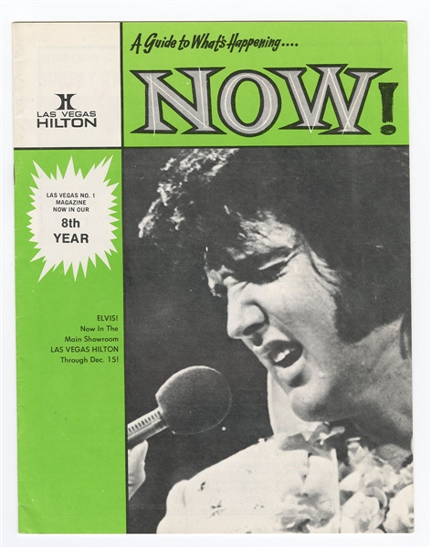 Elvis Presley Original 1975  Las Vegas Hilton "Whats Happening Now" Magazine