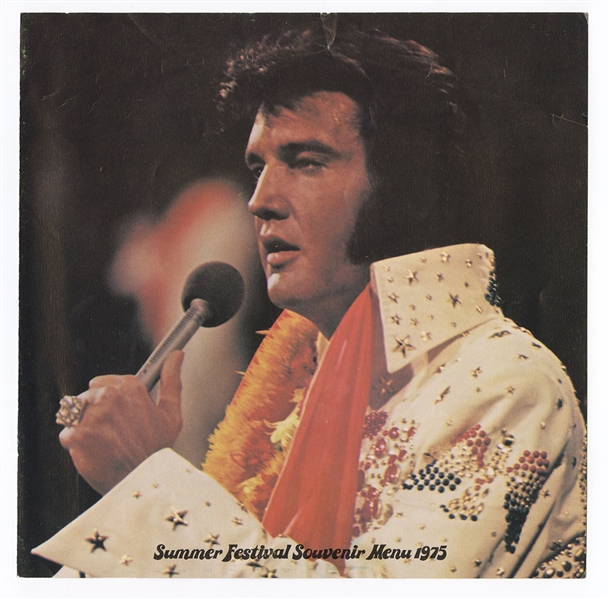 Elvis Presley Original 1975 Summer Festival Concert Souvenir Menu