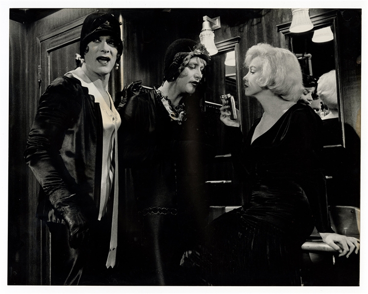 Marilyn Monroe, Tony Curtis and Jack Lemmon  "Some Like It Hot" Original 11 x 14 Movie Set Photograph