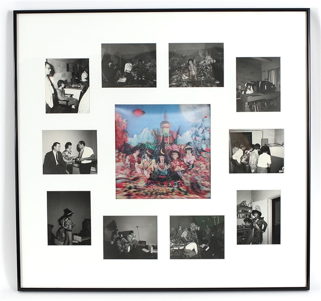 Rolling Stones Display with The Official "Their Satanic Majesties Request" Lenticular and  One-Of-A-Kind Snapshots Photographs Taken During the Photoshoot for the Lenticular