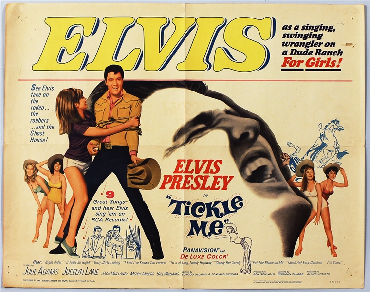 Elvis Presley "Tickle Me" Original Movie Poster