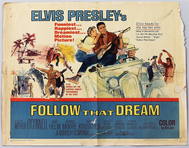 Elvis Presley "Follow That Dream" Original Movie Poster