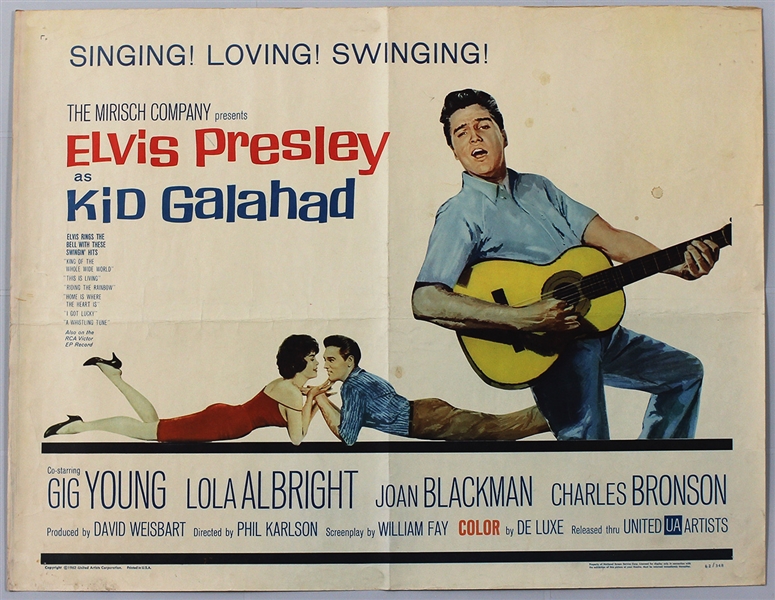 Elvis Presley "Kid Galahad" Original Movie Poster