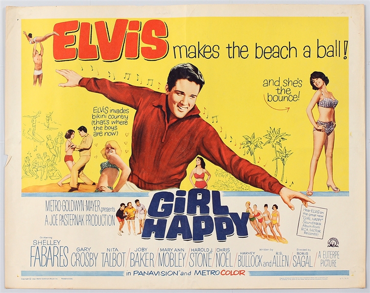 Elvis Presley "Girl Happy" Original Movie Poster
