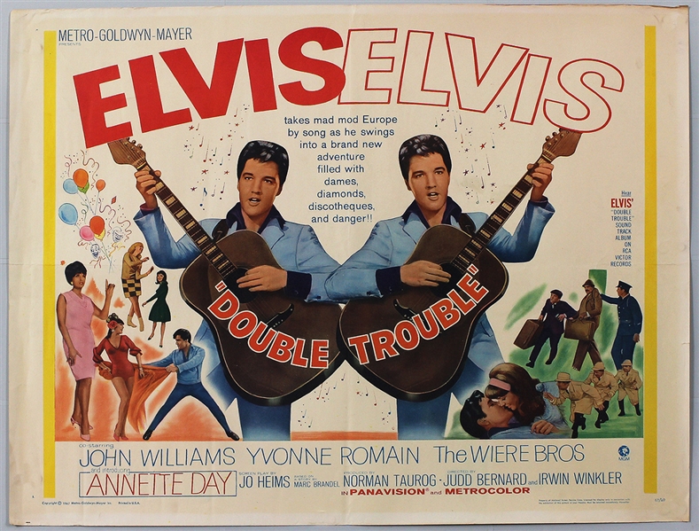 Elvis Presley "Double Trouble" Original Movie Poster