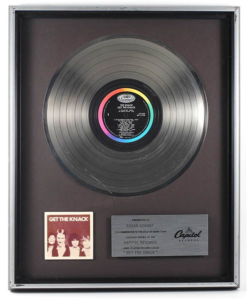 The Knack "Get The Knack" Original Capitol Records Platinum LP Record Album Award