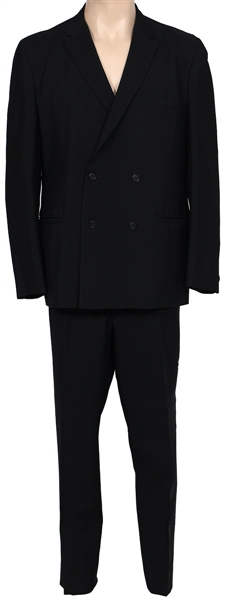 James Brown Owned and Worn Black  Two-Piece Suit