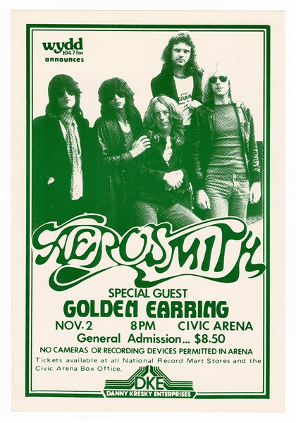 Aerosmith Original Concert Poster