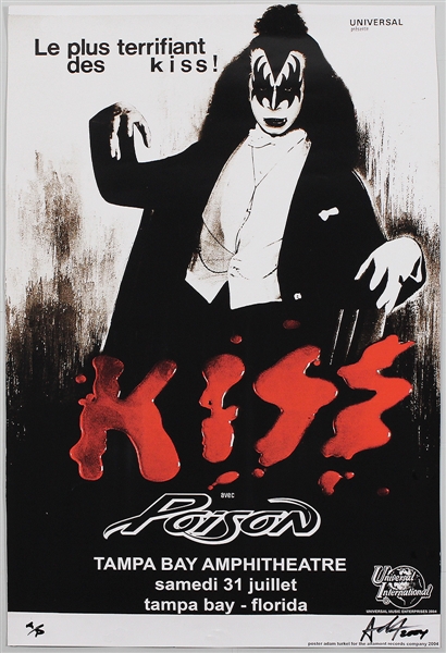 KISS Original Artists Proof Concert Poster Signed by Artist