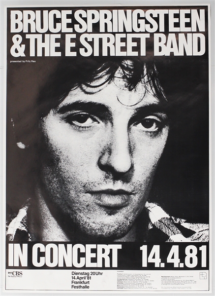 Bruce Springsteen Original 1981 German Concert Poster