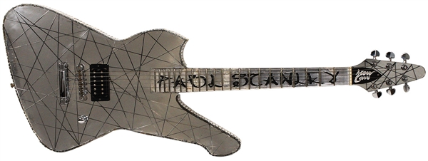 Paul Stanleys KISS 2001 Farewell Tour Japan Stage Used and Signed Steve Carr Custom Mirror Guitar 