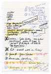 Madonna Handwritten "To-Do" List 