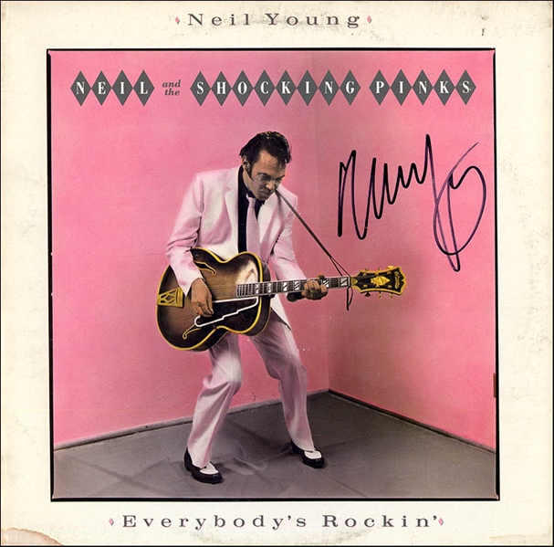 Neil Young Vintage Signed "Everybodys Rockin" Album