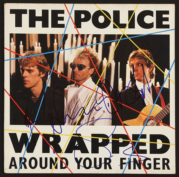 The Police Signed "Wrapped Around Your Finger" Promotional Record