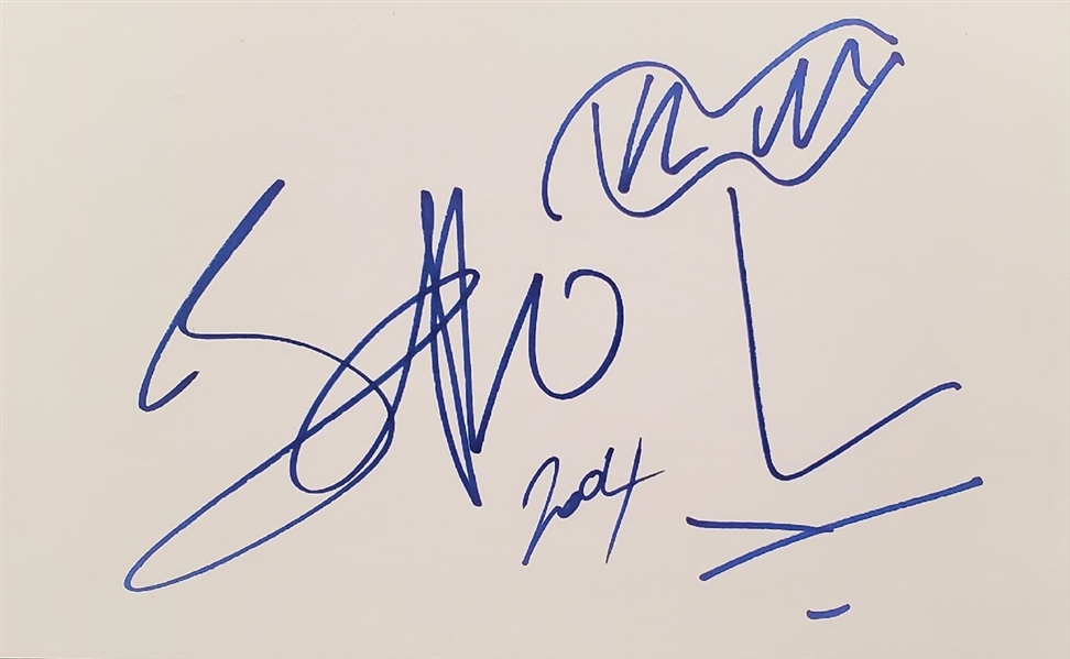 Bono Signed Self-Portrait Drawing