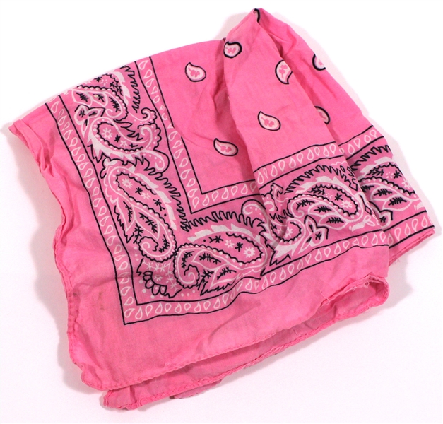 Lot Detail - Tupac Shakur Owned & Worn Pink Bandana Do-Rag