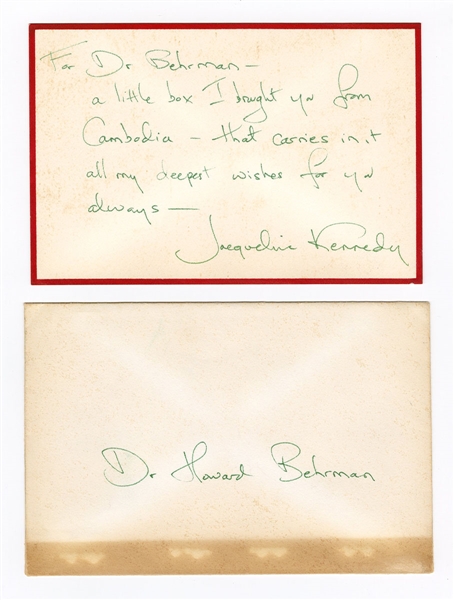Jacqueline Kennedy Handwritten Notecard JSA LOA 