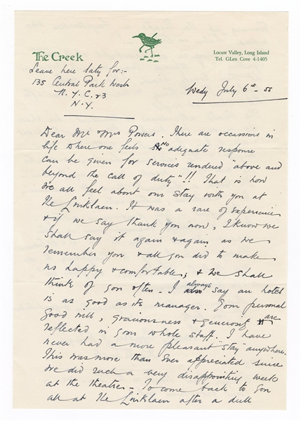 Basil Rathbone Signed Photograph and Handwritten Letter JSA LOA    