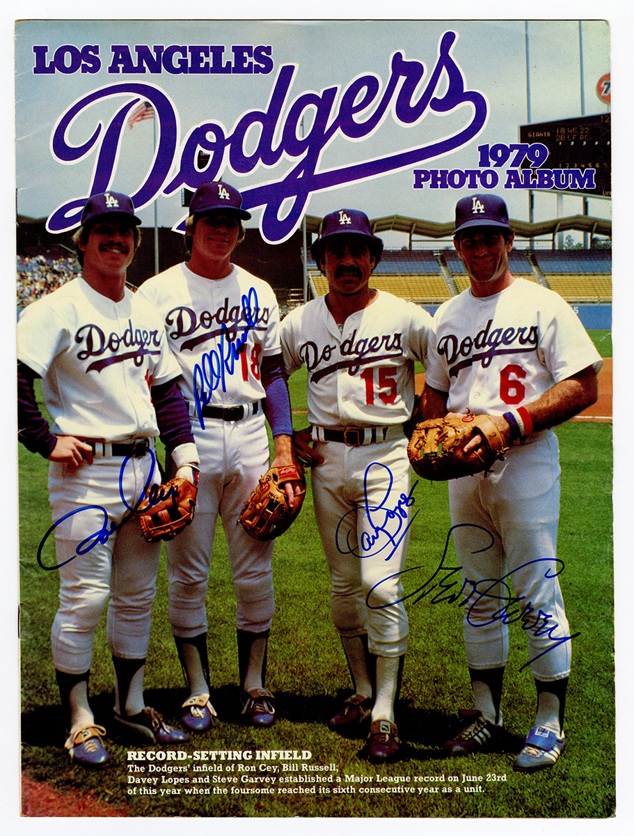 Lot Detail - L.A. Dodgers 1979 Infield Signed Photo Signed by