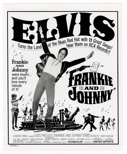 Elvis Presley Original "Frankie and Johnny" Promotional Movie Flyer