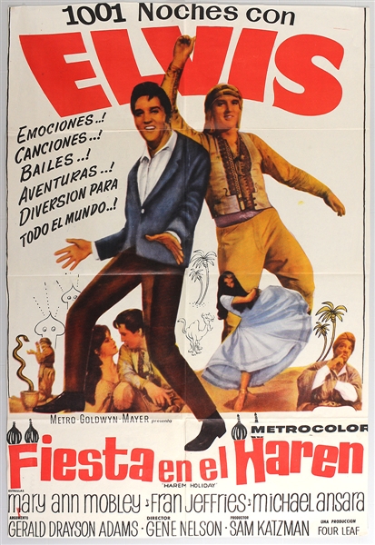 Elvis Presley Original  Mexican "Harum Scarum" ("Fiesta en el Haren") Movie Poster