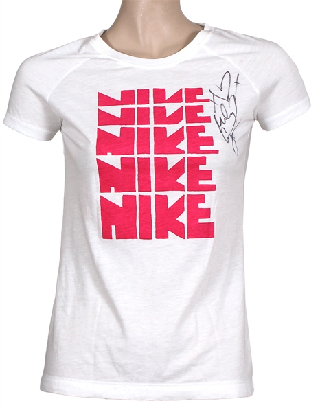 Miley Cyrus "Miley and Mandy Show" YouTube Video Show Worn and Signed Nike T-Shirt