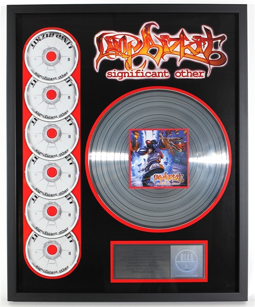 Limp Bizkit "Significant Other" Original Multi-Platinum Album Award