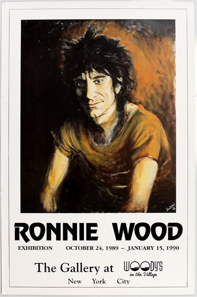 Ronnie Wood 1989 Art Show Original Poster