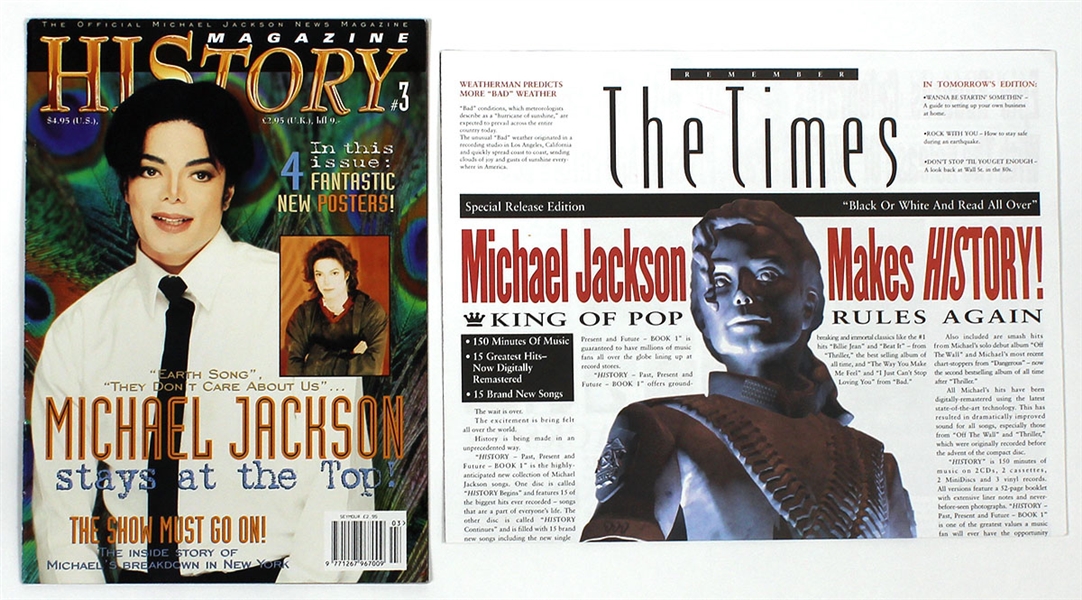 Michael Jackson Personally Owned "HIStory" Magazines
