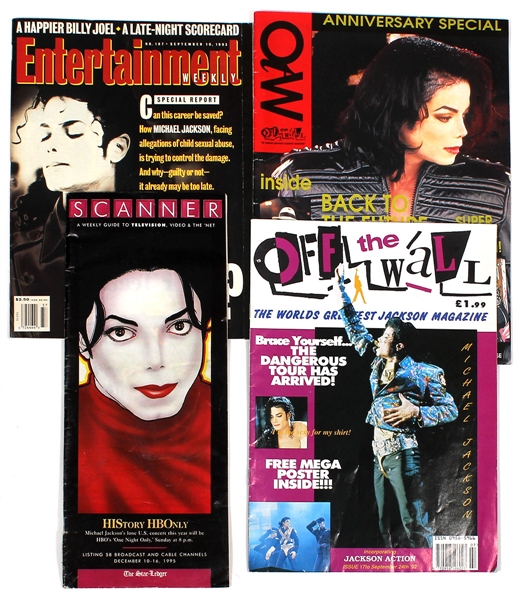 Lot Detail Michael Jackson Personally Owned Circa 1990 S Dangerous And History Tour Magazines