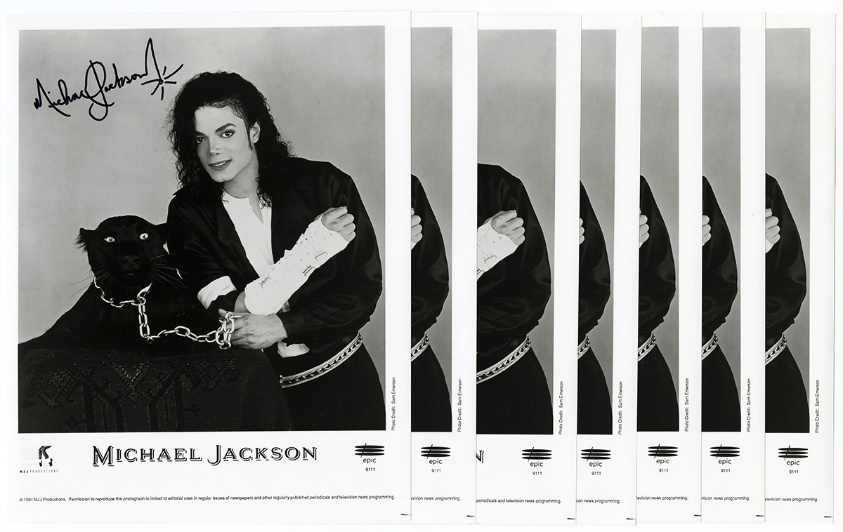 Lot Detail Michael Jackson Personally Owned Original Mjj Productions Photographs With Autopen