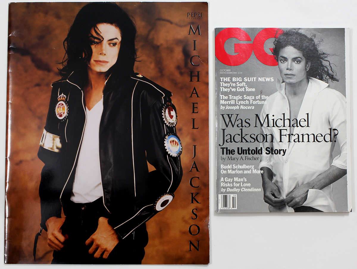 Lot Detail Michael Jackson Personally Owned Program And Gq Magazine