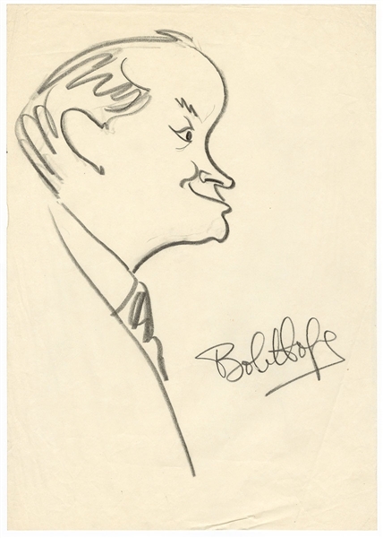 Bob Hope Signed Original Caricature Sketch JSA LOA