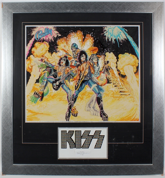 KISS Original 1978 Iconic Pinball Machine Artwork Signed by Artist 