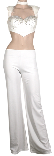 Spice Girl Mel B Angel TV Worn Diamante Top and White Trousers