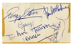Beatles 1963 Autographs Gaumont Hanley Theatre, U.K. Caiazzo Authenticated