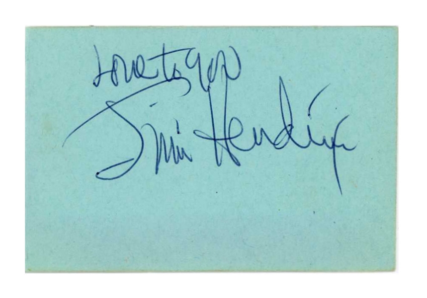 Jimi Hendrix Signed Autograph Book Page