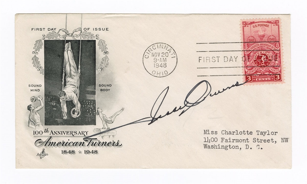 Jesse Owens Signed First Day Cover JSA LOA    