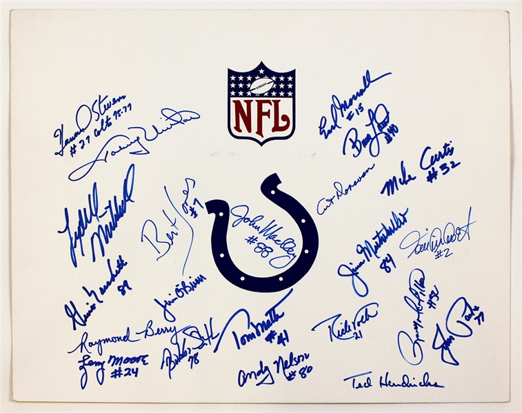 NFL Baltimore Colts Signed Poster (Johnny Unitas, Burt Jones, Raymond Berry) JSA Guarantee