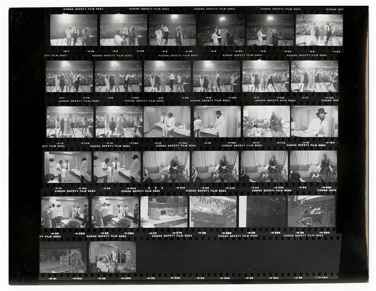 Fleetwood Mac Original “Live” Album Cover Contact Sheet Artwork from the Collection of Larry Vigon