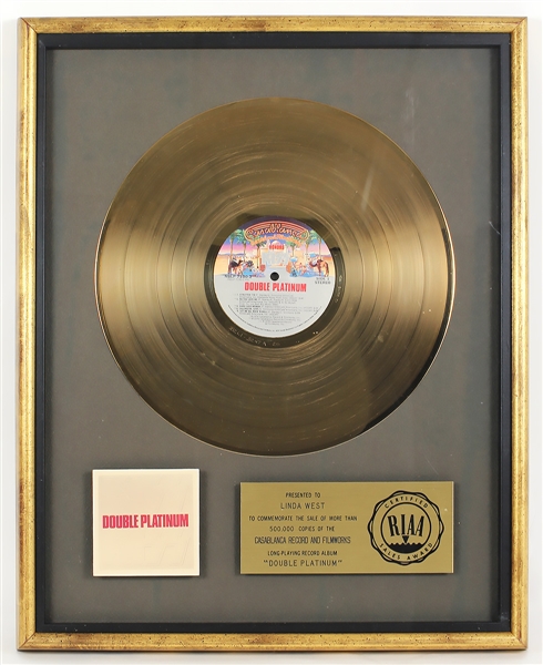 KISS "Double Platinum" Original RIAA Gold Album Award